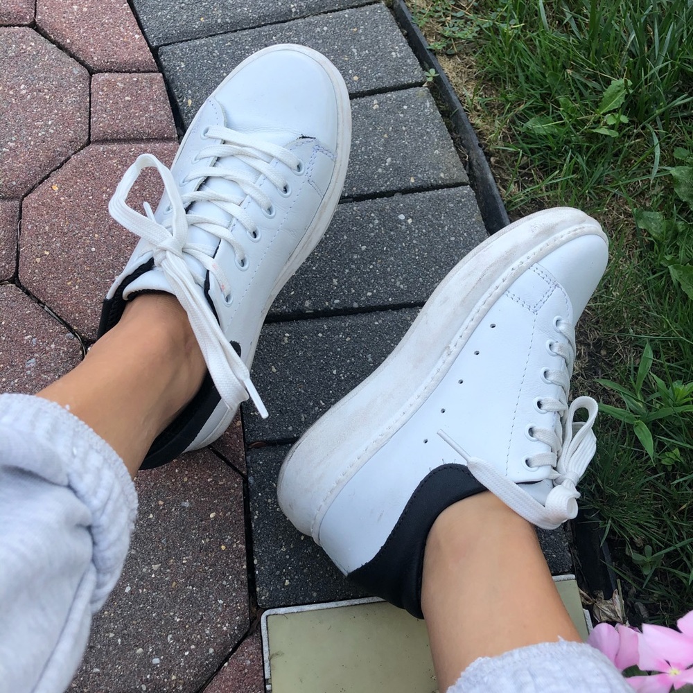 Chunky white platform sneakers